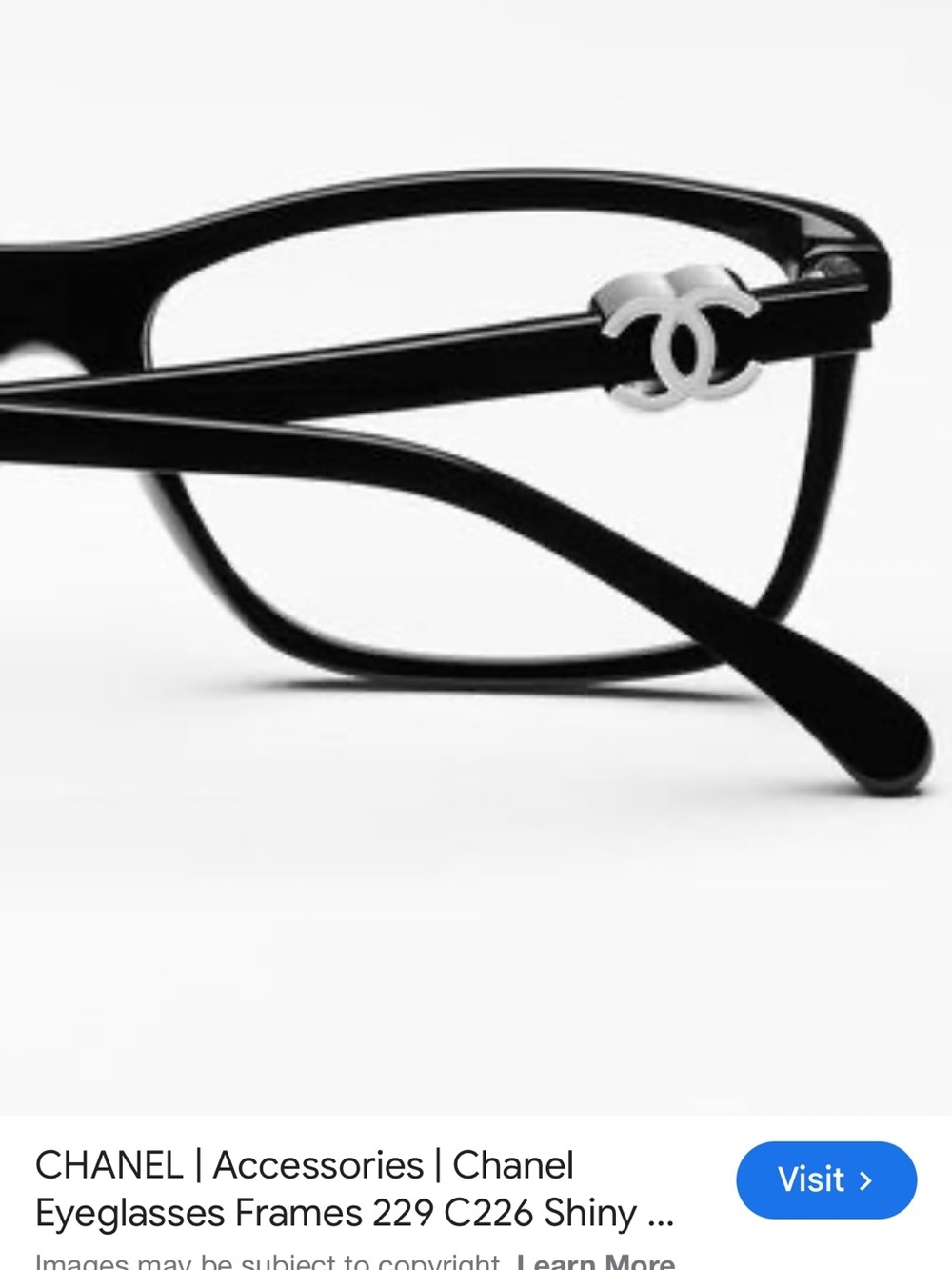 Chanel Slim Prescription Eyeglasses with CC Logo